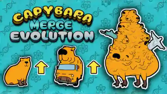 Capybara Merge Evolution background