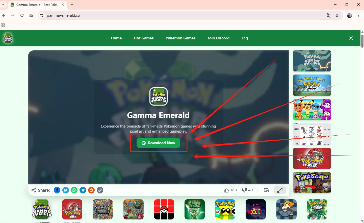 Pokemon Gamma Emerald Official Website